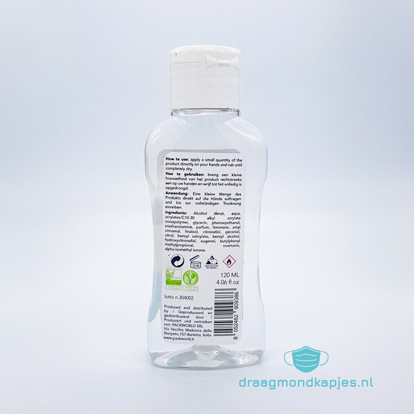 NIELSPLUS - Desinfecterende handgel met 75% alcohol - 120 ml flacon